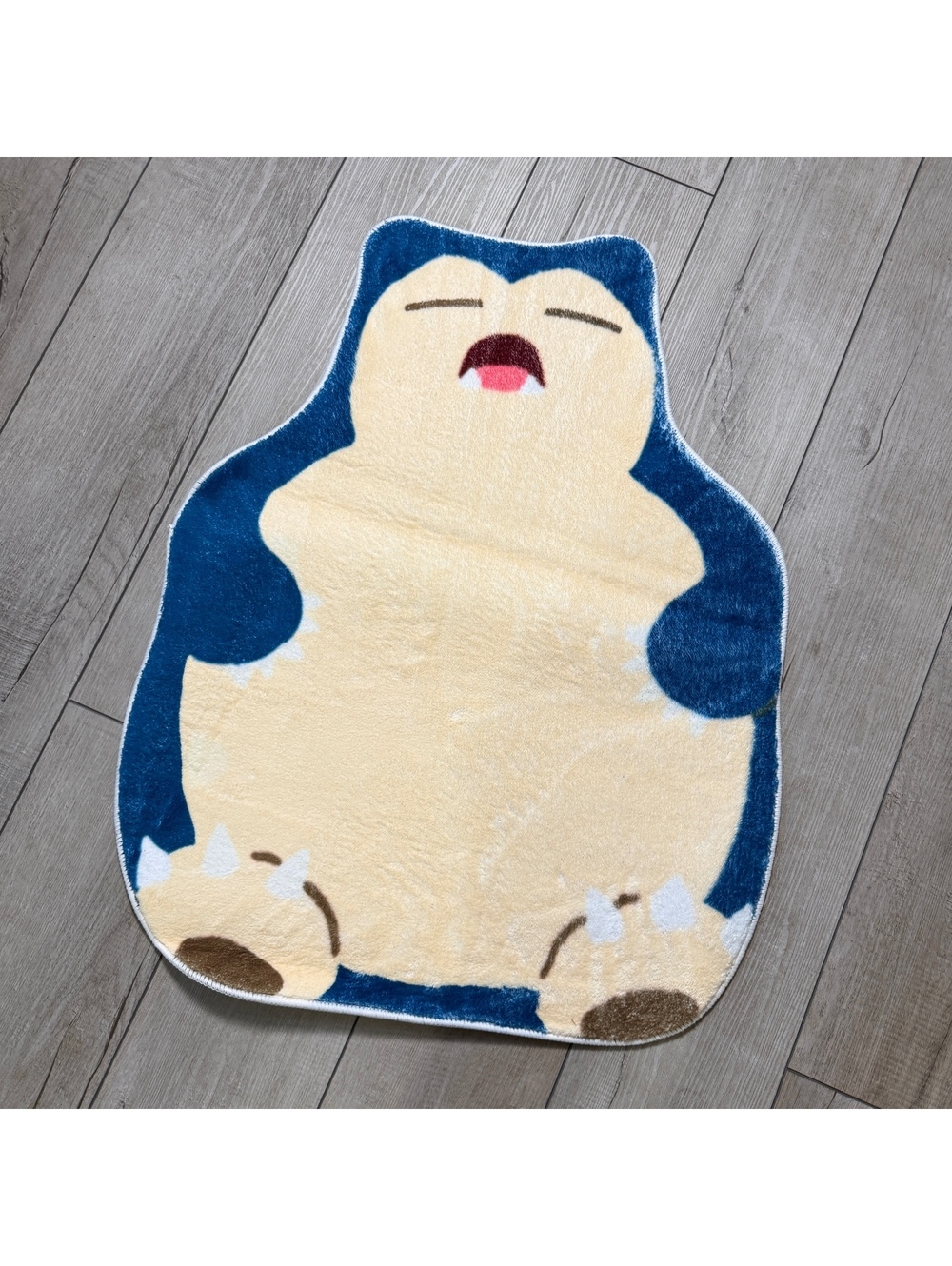 Pokemon Snorlax Sleepy Blue Monster Rug30" Anime Gamer Y2K Plush Floor Mat Decor